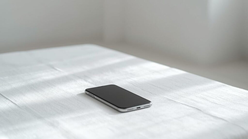 静かな空間に置かれたスマホ。マッチングアプリで2回目に会う基準に届かず、関係が発展しなかった理由を冷静に振り返る際のイメージ。